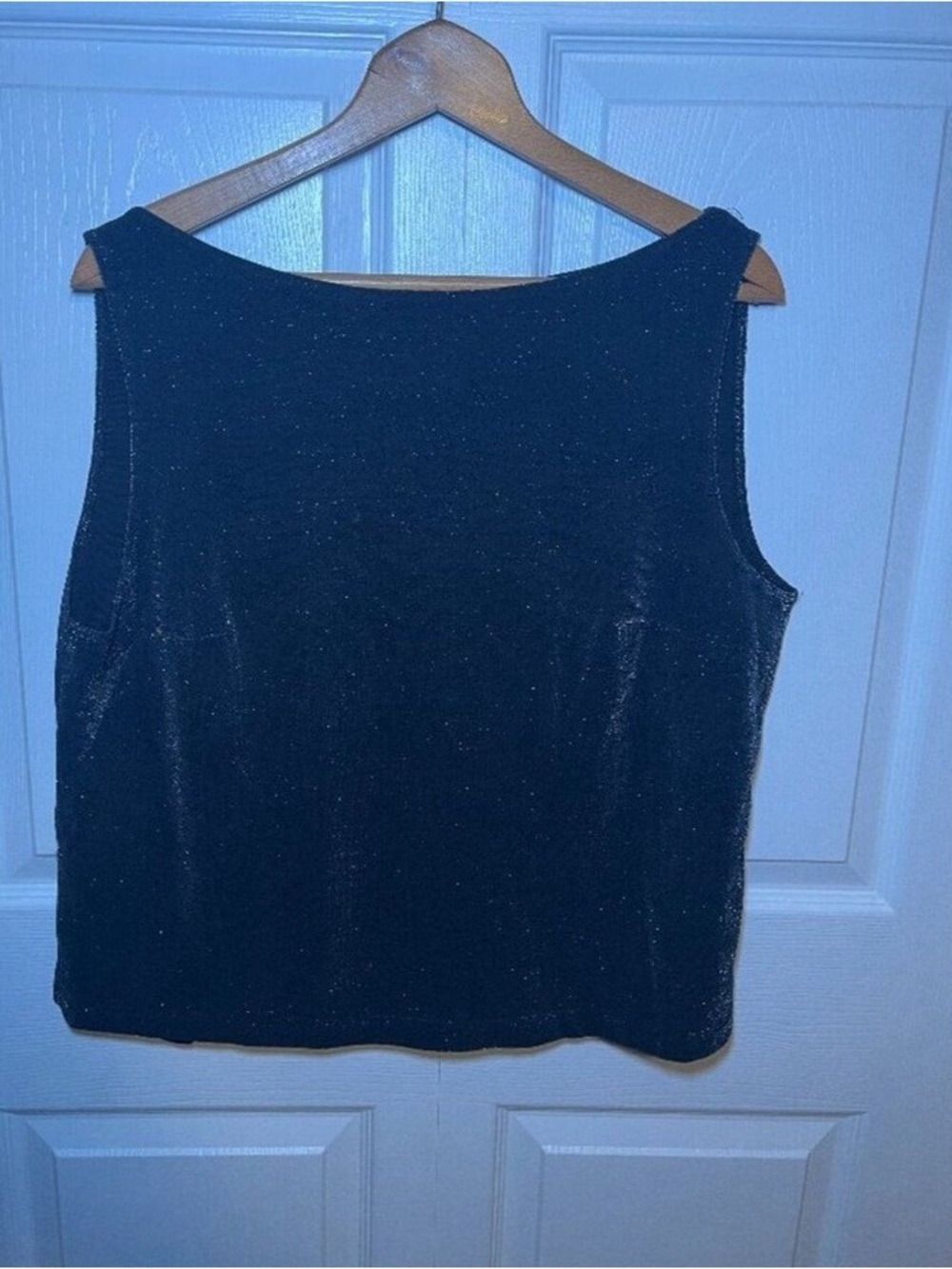 Finity Black Sleeveless Sparkle Tank